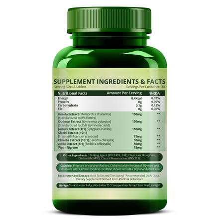 Vlado'S Himalayan Organics Plant Based Gluco Balance - 60 Veg Tablets