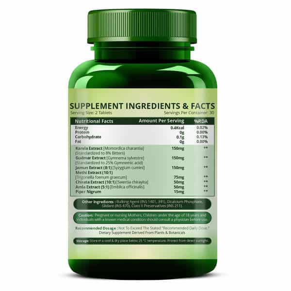 Vlado's Himalayan Organics Plant Based Gluco Balance - 60 Veg Tablets