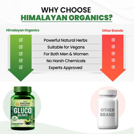 Vlado'S Himalayan Organics Plant Based Gluco Balance - 60 Veg Tablets