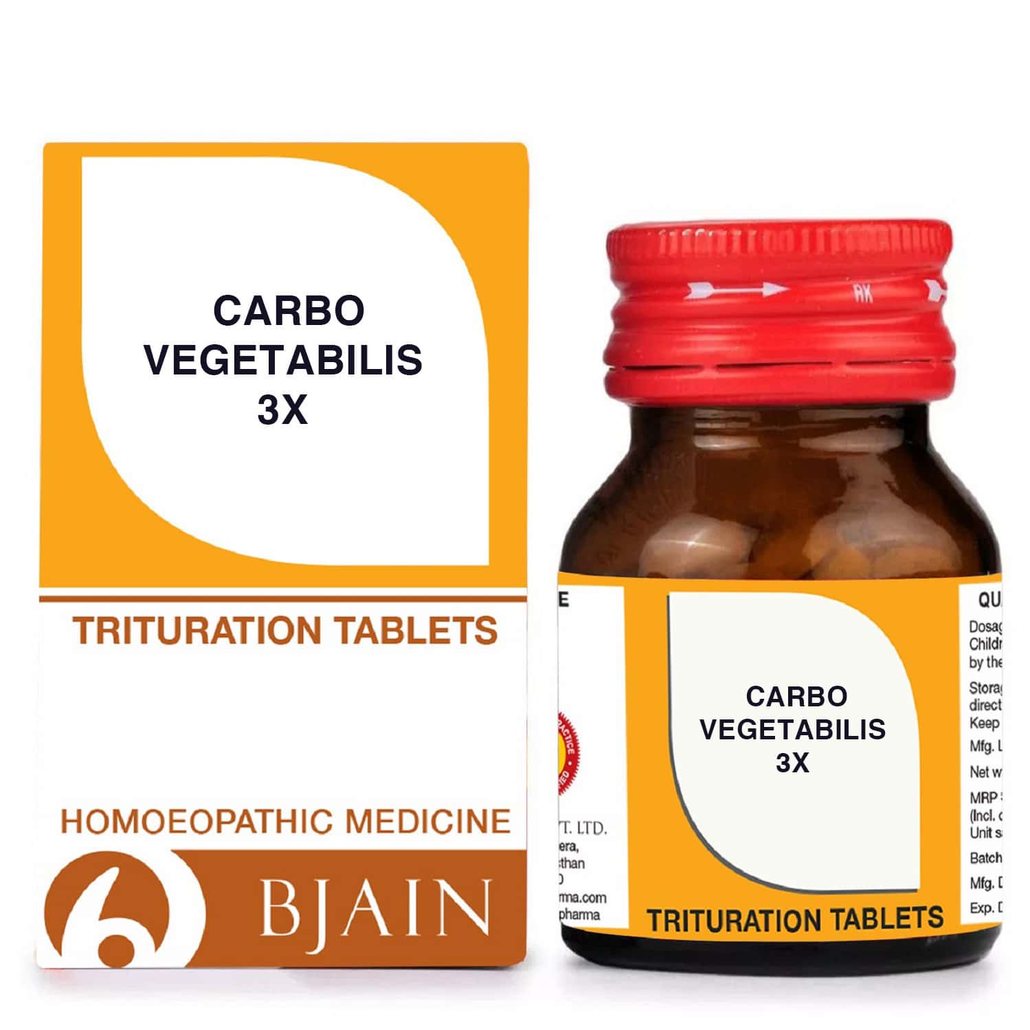 Bjain Carbo Vegetabilis Trituration Tablet 3x | 25gm