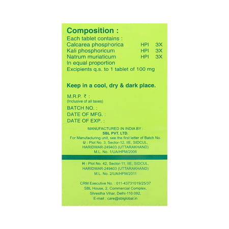 Sbl Bio-Combination 27 Tablet 450 Gm