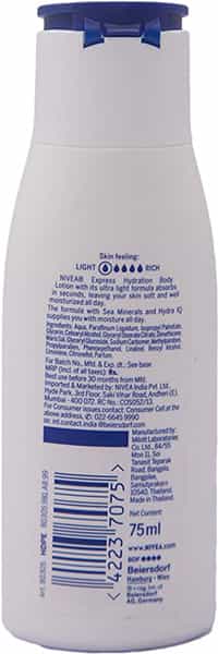 Nivea Express Hydration Body Lotion For Normal Skin Lotion 75 Ml