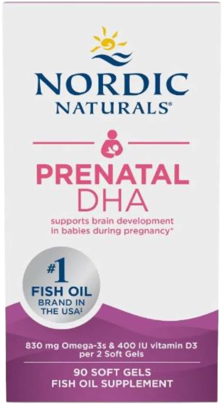 Nordic Naturals Prenatal Dha Supplement 830mg Omega 3 Fish Oil+400 Iu Vitamind3 | Unflavoured 90n