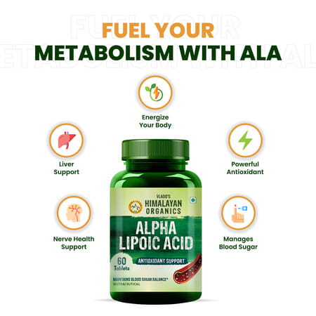 Vlado'S Himalayan Organics Alpha Lipoic Acid 300mg - 60 Veg Tablets
