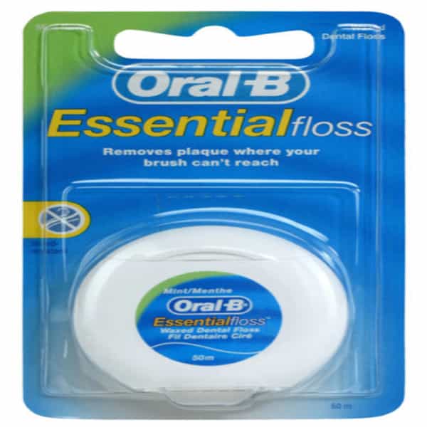 Oral-B Essential Mint Flavour Waxed Dental Floss 50 Meters Pack Of 1