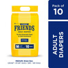 Friends Economy Adult Diapers Tape Style - 10 Count (M) Waist 72 - 130Cm (28.35 - 51.18 Inch)