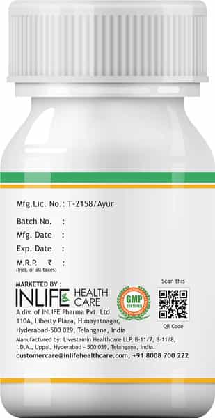 Inlife Pure Garcinia Cambogia Fruit 60% Hca Weight Management Herbs 1600Mg - 60 Vegetarian Capsules