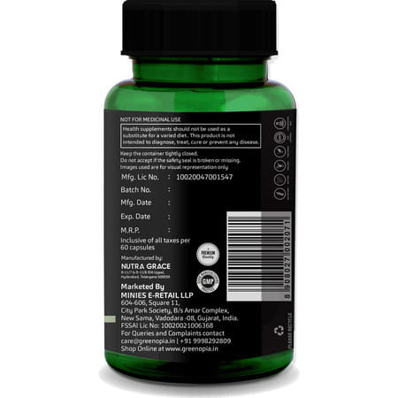 Greenopia Vitamin D3 600 Iu With K2 | Plant Based Lichen 60 Liquid Filled Vegetarian Capsules