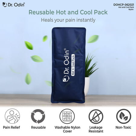 Dr. Odin Reusable Hot And Cold Pack | Washable Cover & Adjustable Velcro Strap | Multicolor