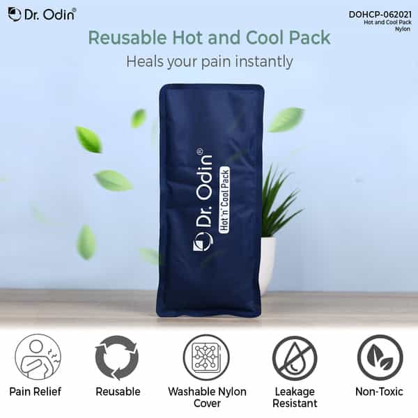 Dr. Odin Reusable Hot And Cold Pack | Washable Cover & Adjustable Velcro Strap | Multicolor