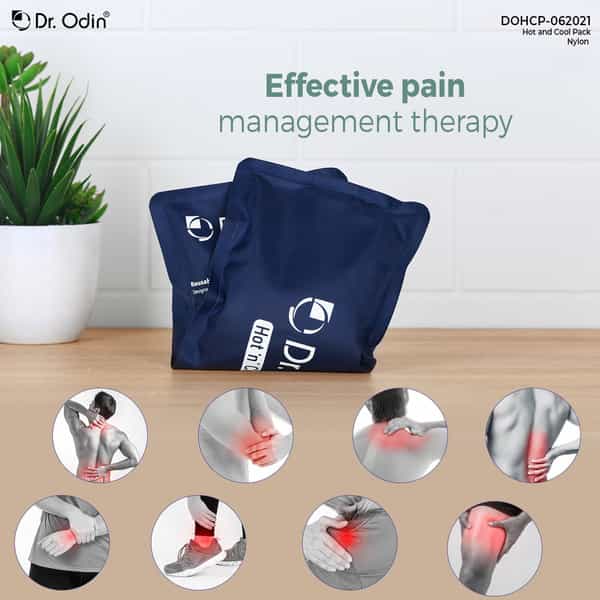 Dr. Odin Reusable Hot And Cold Pack | Washable Cover & Adjustable Velcro Strap | Multicolor