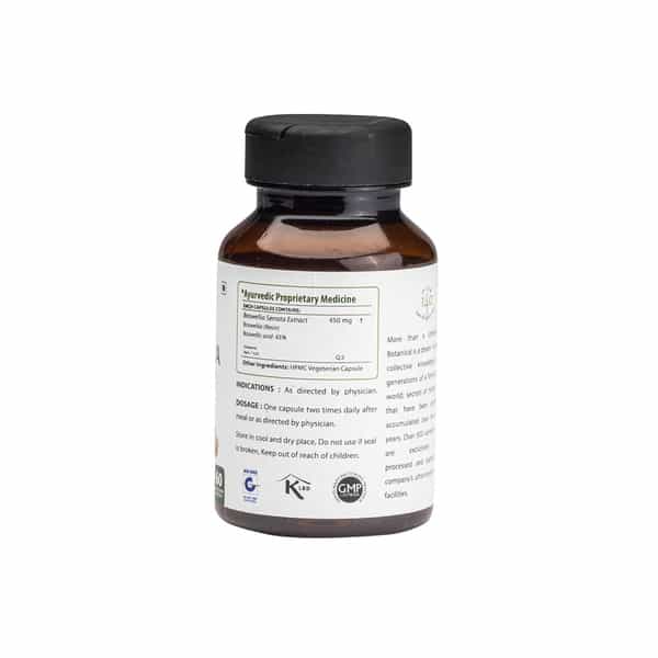 Bixa Botanical Boswellia/Shallaki Extract 60 Veg Capsules(450Mg)65% Boswellic Acid-For Healthy Joint