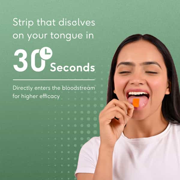 Hk Vitals Disolve Vitamin B12 | No Added Sugar | Orange | 30 Strips (30 No)