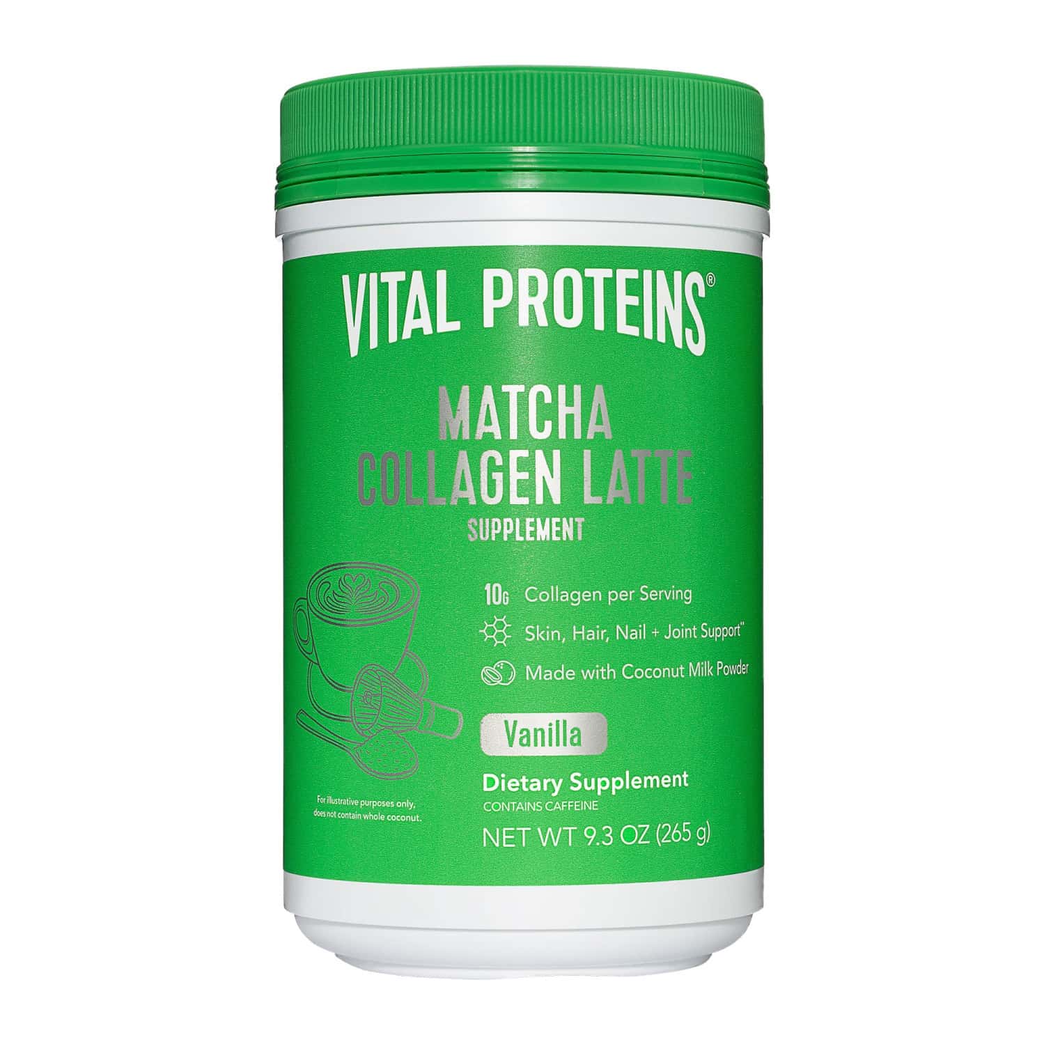 Vital Proteins Matcha Collagen Latte Dietary Supplement | 265g