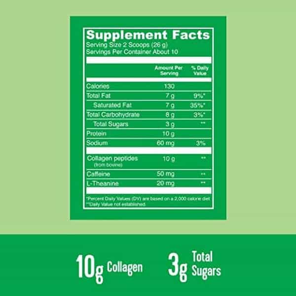Vital Proteins Matcha Collagen Latte Dietary Supplement | 265G