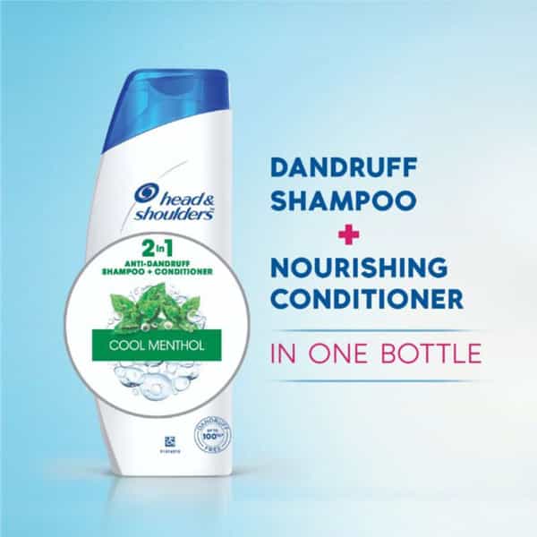 Head & Shoulders Cool Menthol 2-In-1 Shampoo + Conditioner - 340Ml