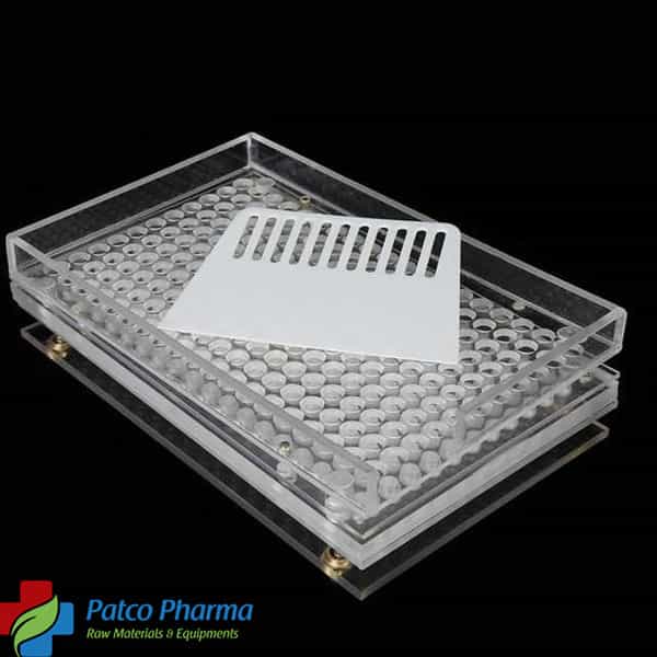 Patco - 209 Holes - Manual Capsule Filling Machine (Size 2 Capsules - 370 Mg Powder Filling)