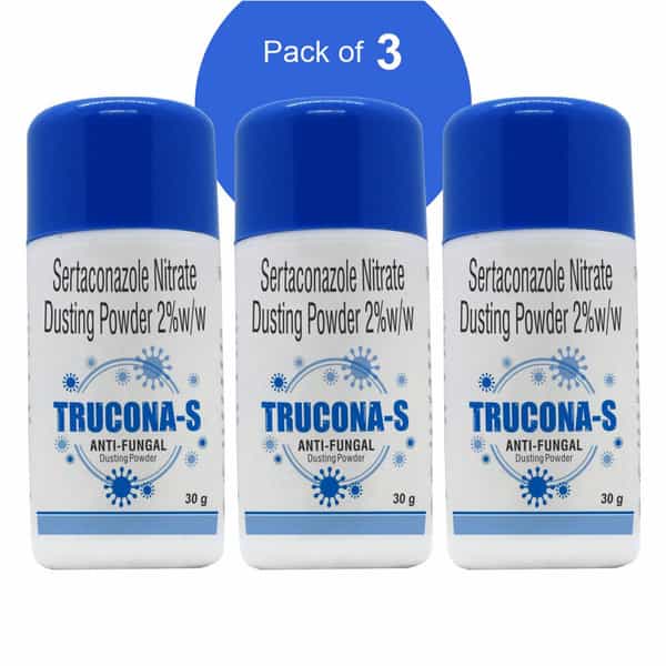 Trucona-S Sertaconazole 2 % Anti Fungal Dusting Powder 30 Gms Pack Of 3