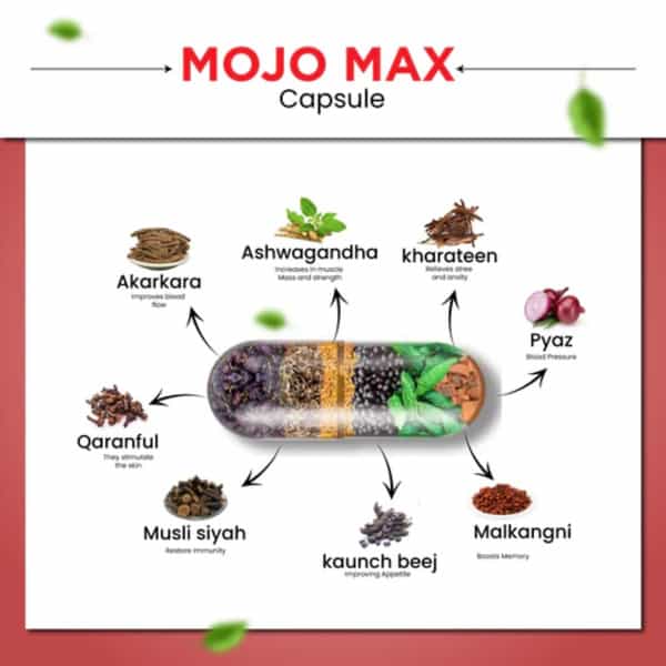 Cipzer Mojo Max Capsules 7S | Supports Vitality| Strength| Stamina & Natural Energy