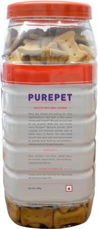 Purepet Dog Biscuit Treats Real Chicken Flavour For All Life Stages 800gm Pack