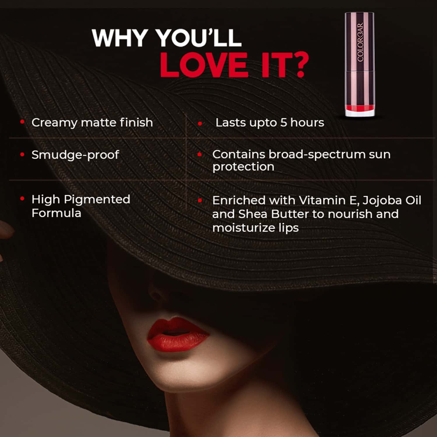 Buy COLORBAR VELVET MATTE LIPSTICK FUSHIA FIX 1 Online & Get Upto 60