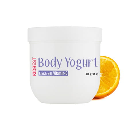 Healthbest Kidbest Body Yogurt For Kids|Spf-15|L-Glutathione Vitamin-C & E Kojic Acid (200g)