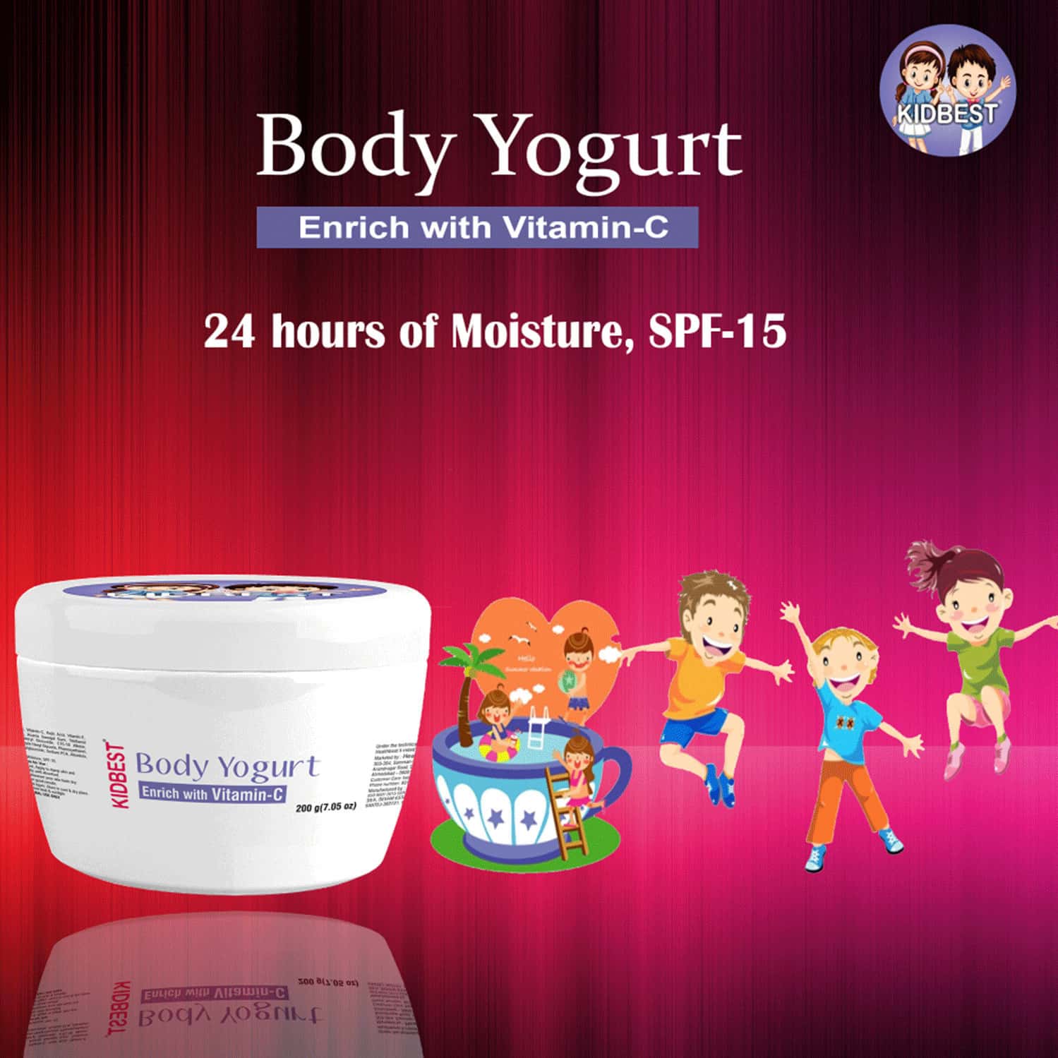 Buy HEALTHBEST KIDBEST BODY YOGURT FOR KIDSSPF15LGLUTATHIONE