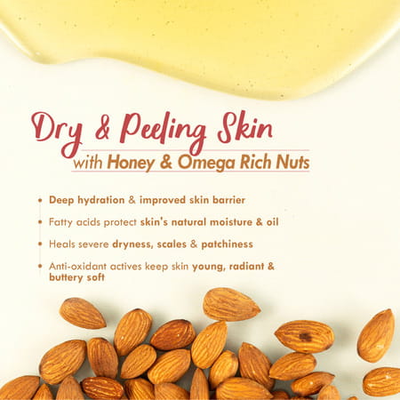 Nat Habit Honey Multi-Nut Face Moisturizer Malai | Day Cream For Dry Skin & Sensitive Skin - 30G