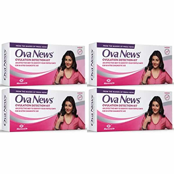 Ova News - Ovulation Detection Kit From Prega News | Identifies 5 Most Fertile Daysin 5 Mins- 4N