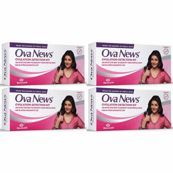 Ova News - Ovulation Detection Kit From Prega News | Identifies 5 Most Fertile Daysin 5 Mins- 4N