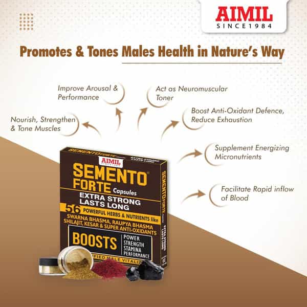 Aimil Semento Forte Capsule 20S | Boosts Power Strength Stamina Performance