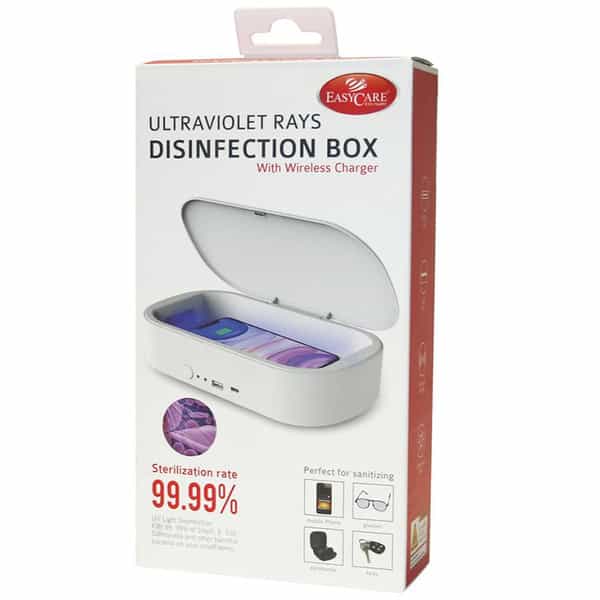 Easycare Ultraviolet Rays Disinfection Box With Wireless 2X Dual Port Mobile Charger -Ec3006w