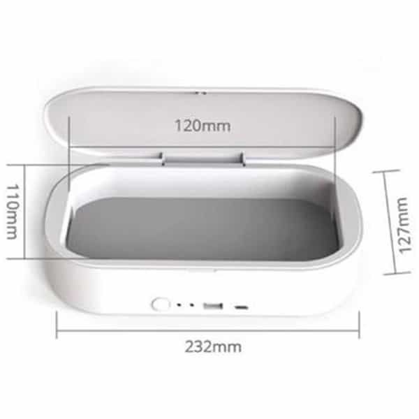 Easycare Ultraviolet Rays Disinfection Box With Wireless 2X Dual Port Mobile Charger -Ec3006w