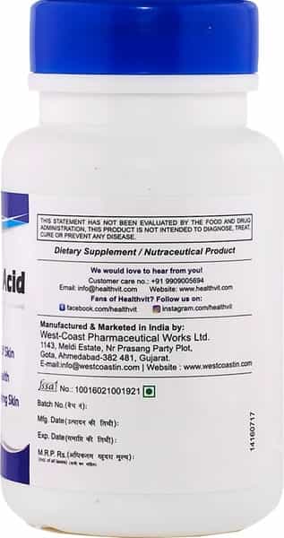 Healthvit Alpha Lipoic Acid 100 Mg - 60 Tablets