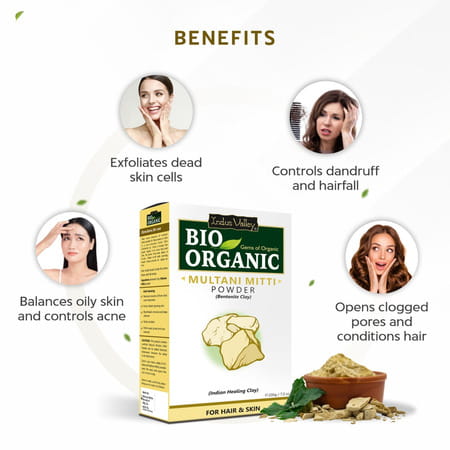 Indus Valley Bio Organic Multani Mitti Powder-200g