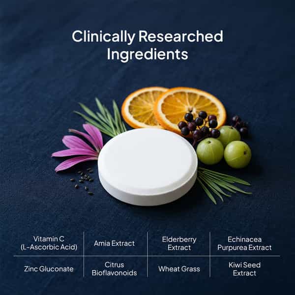 Miduty 360 Defence Amla | Vitamin C & Wheatgrass Immune Support 20 Tablets