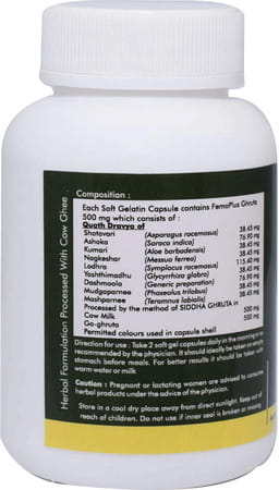 Grazing Meadows Femo Plus 30 Capsules Ayurvedic Herbal Formulation For Women'S Health (Pack Of 4)