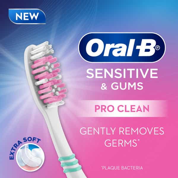 Oral-B Sensitive & Gums Extra Soft Pro Clean Toothbrush For Adults | Pack Of 4