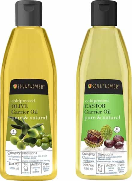 Soulflower Olive Oil (225 Ml) & Castor Oil (225 Ml)