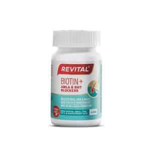 Revital Biotin + With Amla And Dht Blockers For Hair Growth Bottle 50 Tablets