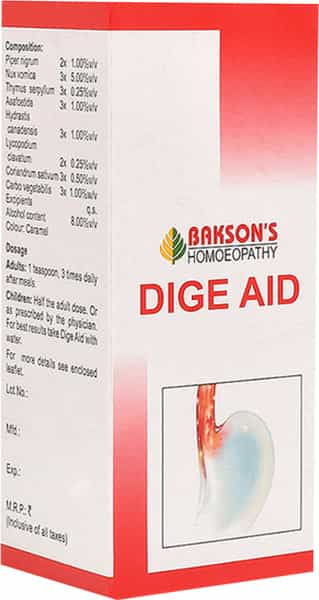 Dr Bakshi's Bakson Homoeopathy Dige Aid Syrup 115 Ml