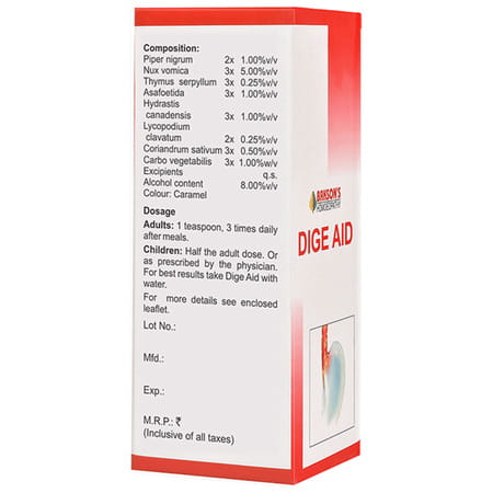 Baksons Dige Aid Syrup 115 Ml