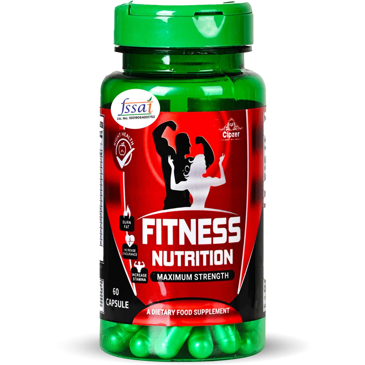 Cipzer Fitness Nutrition Maximum Strength Capsule Enhanced Fitness,stamina & Weight Loss 60 Capsule