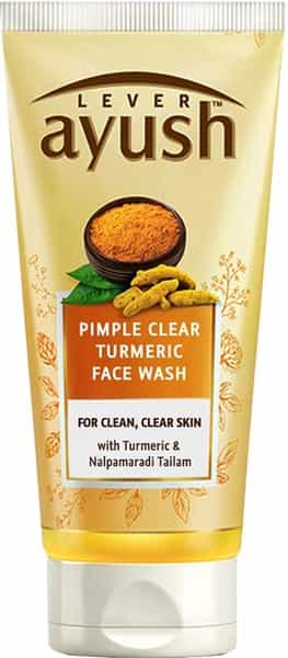 Lever Ayush Anti Pimple Turmeric Face Wash-80 G