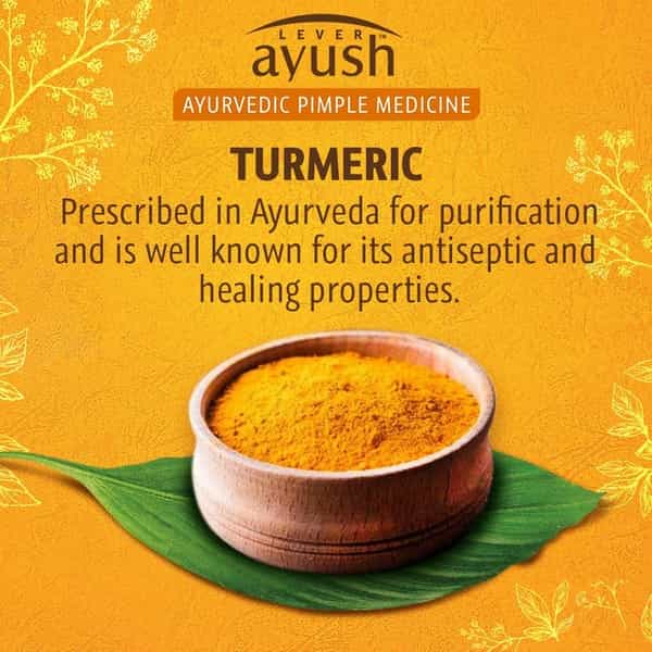 Lever Ayush Anti Pimple Turmeric Face Wash-80 G