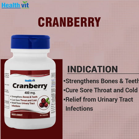 Healthvit Pure Cranberry Extract 400 Mg - 60 Capsules