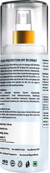 Tnw The Natural Wash Sun Protection Spf 50 Spray With Spf 50 & Pa+++ 100 Ml