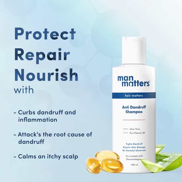 Man Matters Anti Dandruff Shampoo 100 Ml + Massager