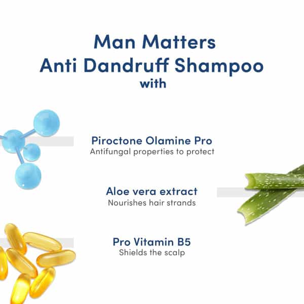 Man Matters Anti Dandruff Shampoo 100 Ml + Massager