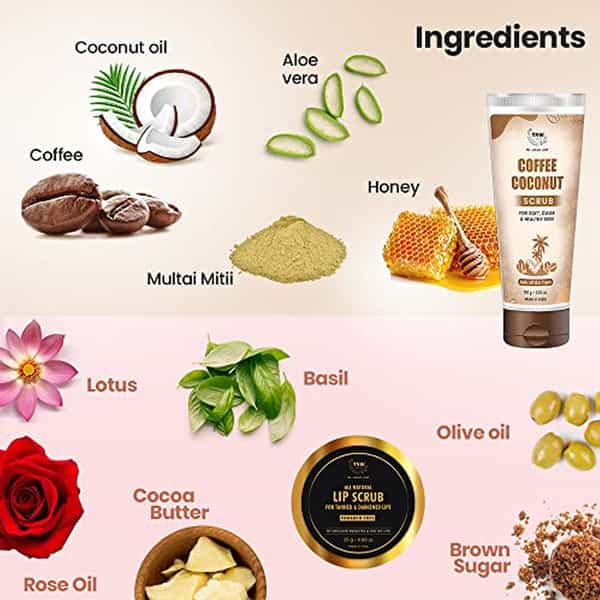 Tnw The Natural Wash Coffee Coconut Scrub And Lip Scrub